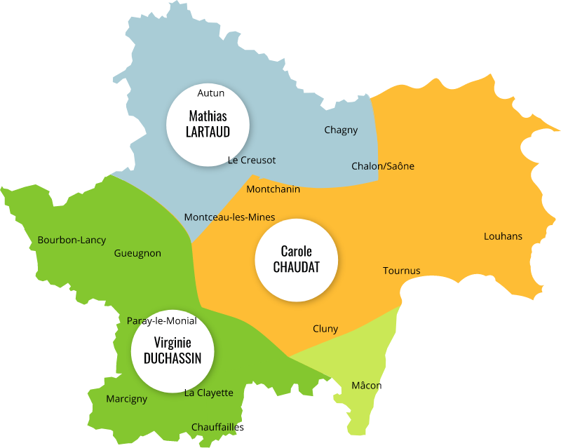 Carte des secteurs commerciaux D.Hygi.Pro